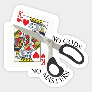 No Gods No Masters - Playing Card Sticker